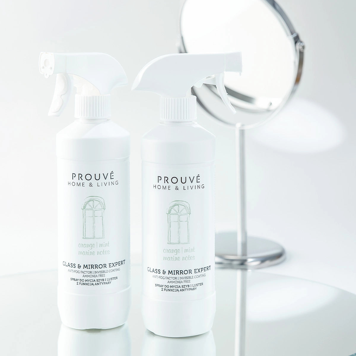 Spray do mycia szyb i luster z funkcją antypary