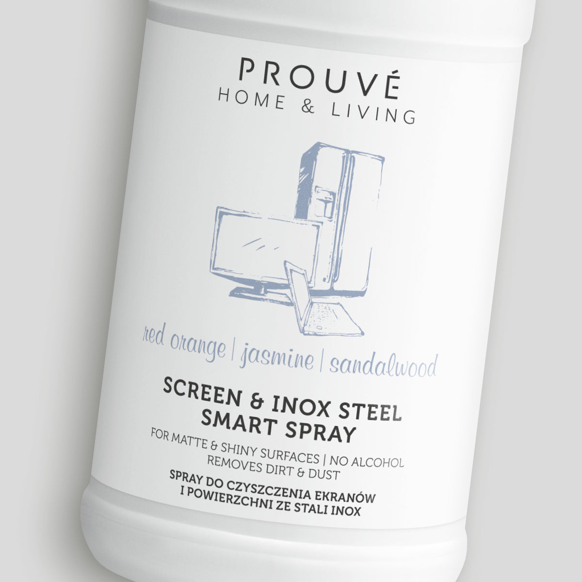 Spray voor het reinigen van schermen en INOX-staaloppervlakken