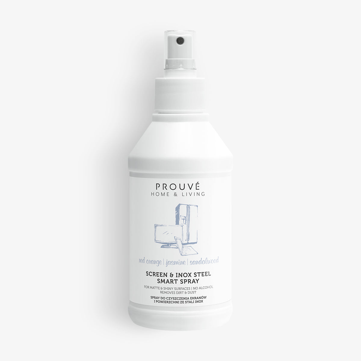 Spray voor het reinigen van schermen en INOX-staaloppervlakken